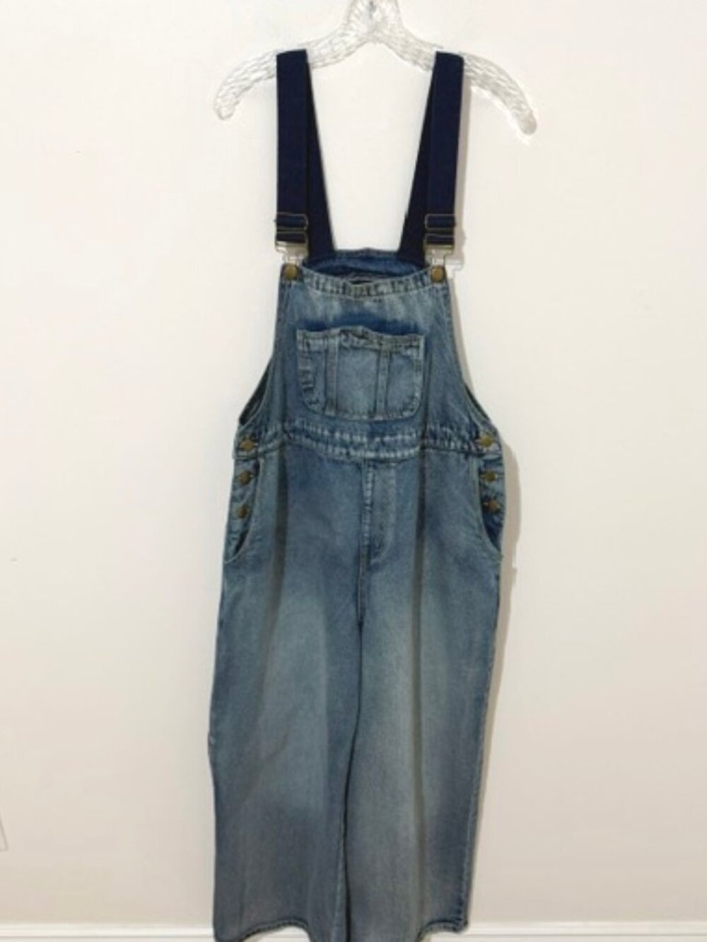 Cider Wide Leg Blue Denim Overalls Women's Size 0XL